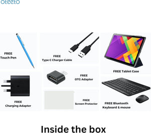 Oteeto تابلت 10 بوصة مع كيبورد وماوس + ملحقات